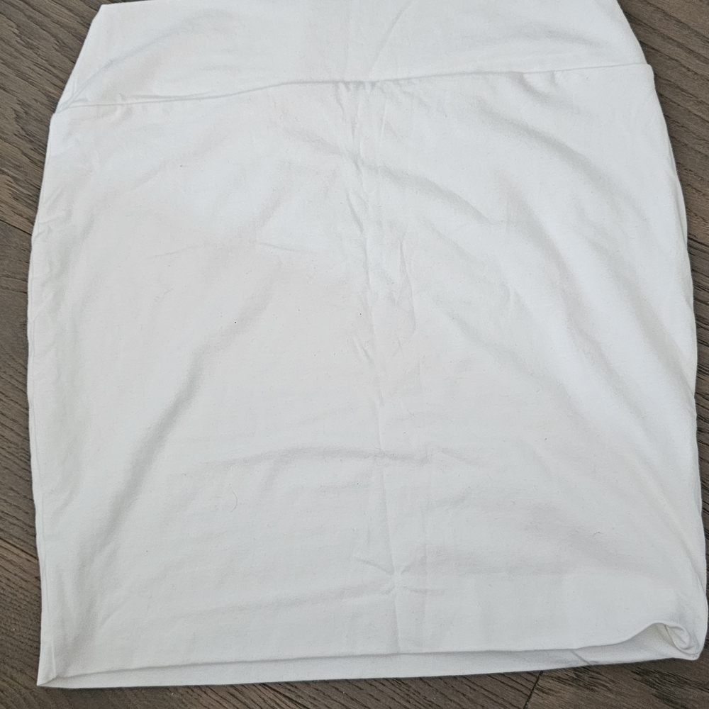 Elegant White Women's Skirt Stretchy L